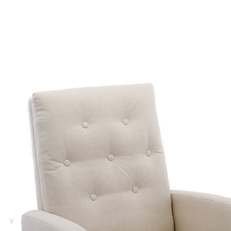 Fauteuil berçant à haut dossier, Beige