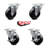 4 Piece Soft Rubber Caster Set