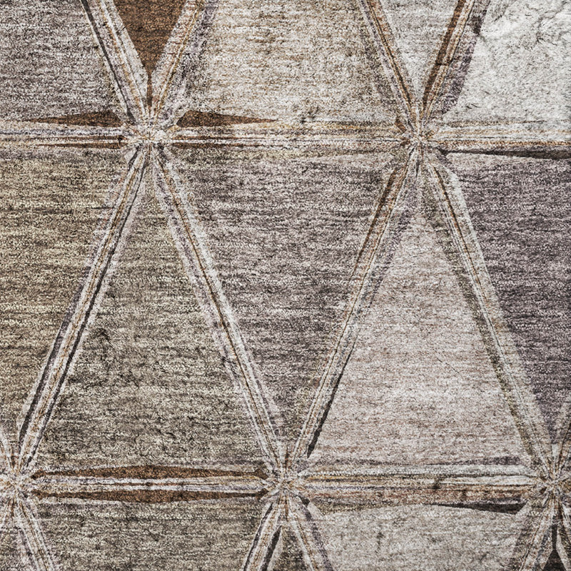 Tapis à poils longs de qualité supérieure lavable à la machine ADS722, Brown, 8 pi x 10 pi