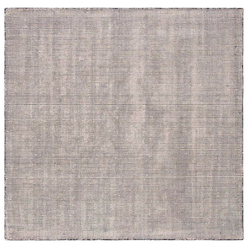 Tapis rayé performance tissé à la main Elliza, Carré 6 pi