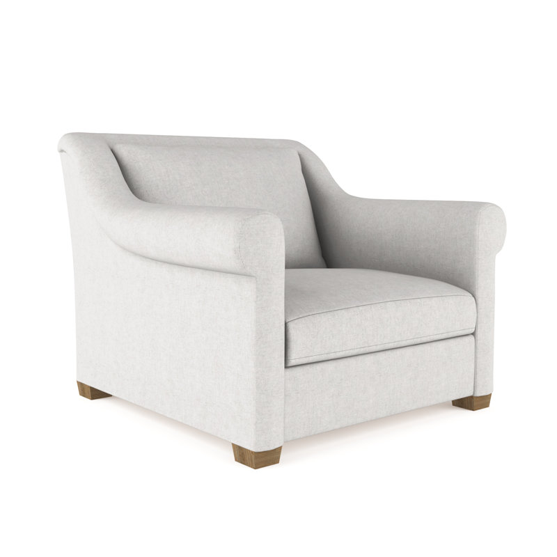 Transitional Armchair, 32" H x 43" W x 46" D, Plush Velvet Blush, Ebony