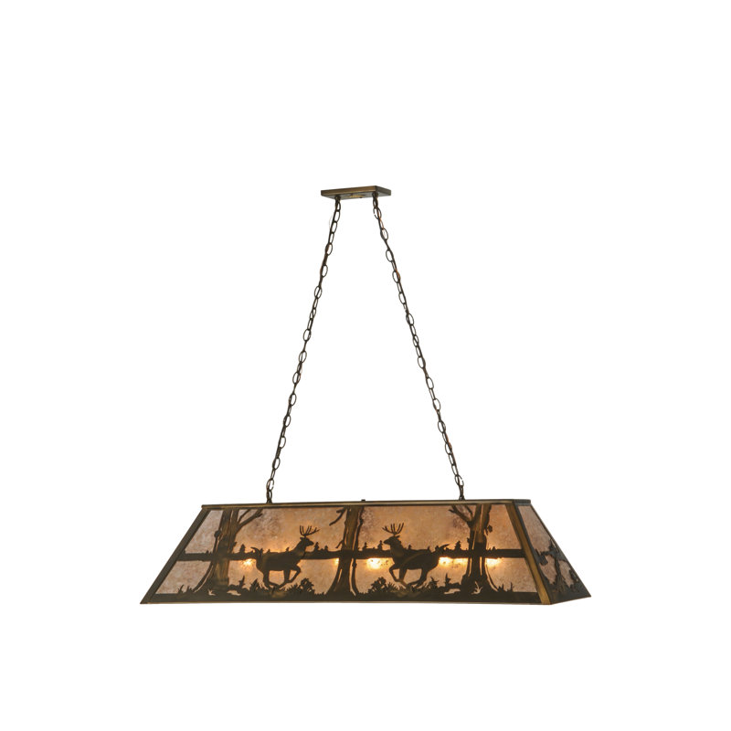 6 - Light Pendant, 24" - 45" H x 48" W x 17" D