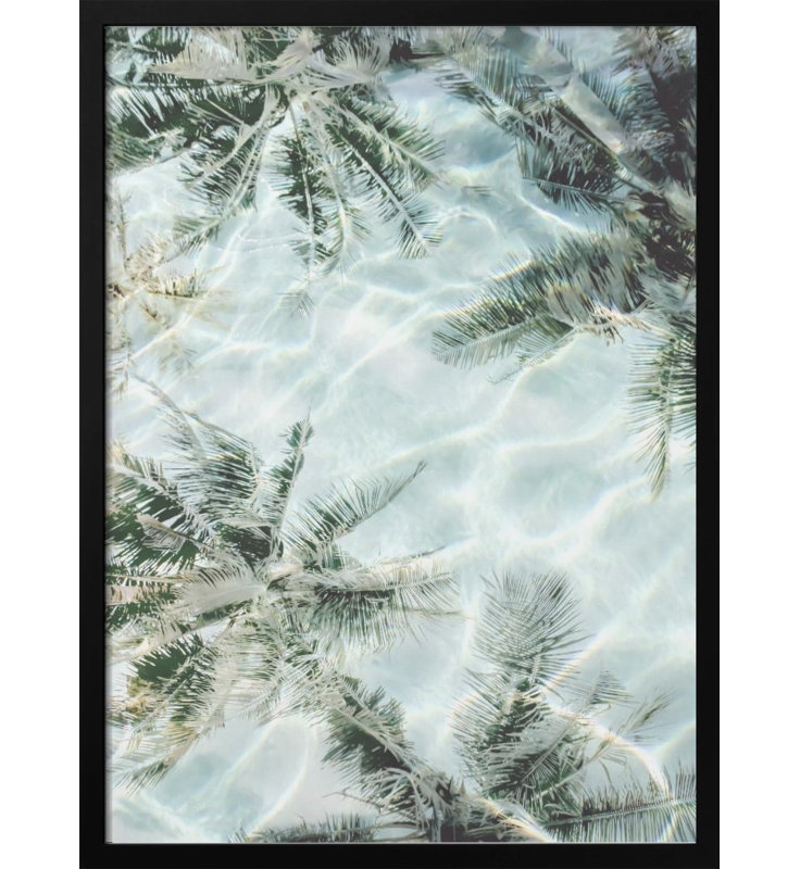 "Beach Vibes II", art mural texturé encadré, Noir, H 14 po x l 10 po