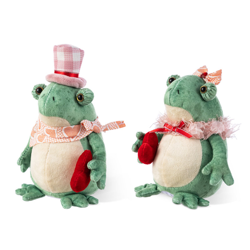 Ensemble de 2 figurines de couple grenouille de la Saint-Valentin
