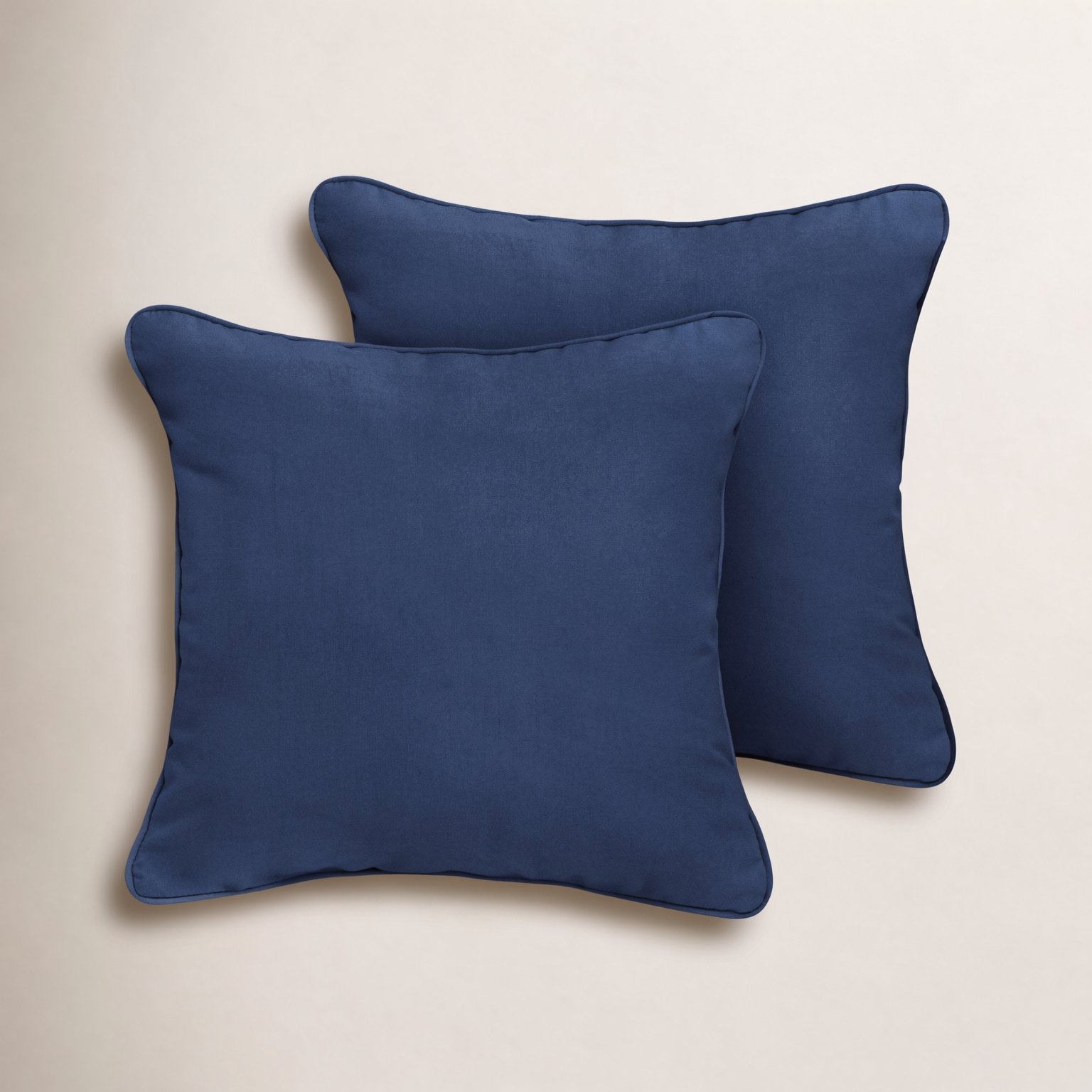 Erika Throw Pillow, 20"H x 20"W, Canvas Navy