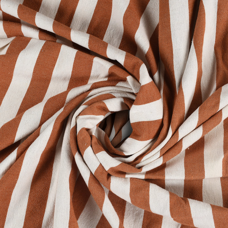 Jeté en coton , Orange