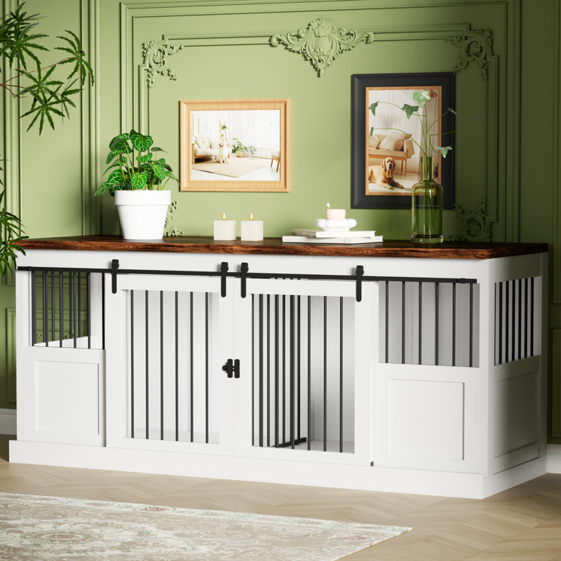 Tucker Murphy Pet 70.86'' Large Dog Crate Furniture