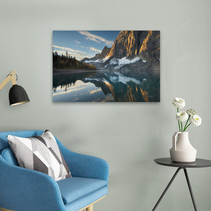 Floe Lake Reflection III - Autumn British Columbia Canada, art des Rocheuses canadiennes, H 16 po x l 24 po