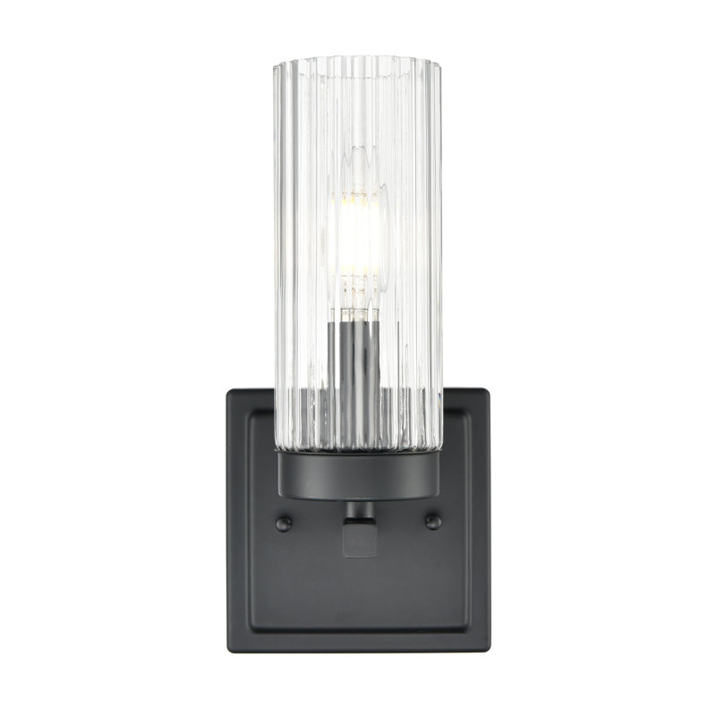 Meuble-lavabo 1 lumière Turman , Noir mat