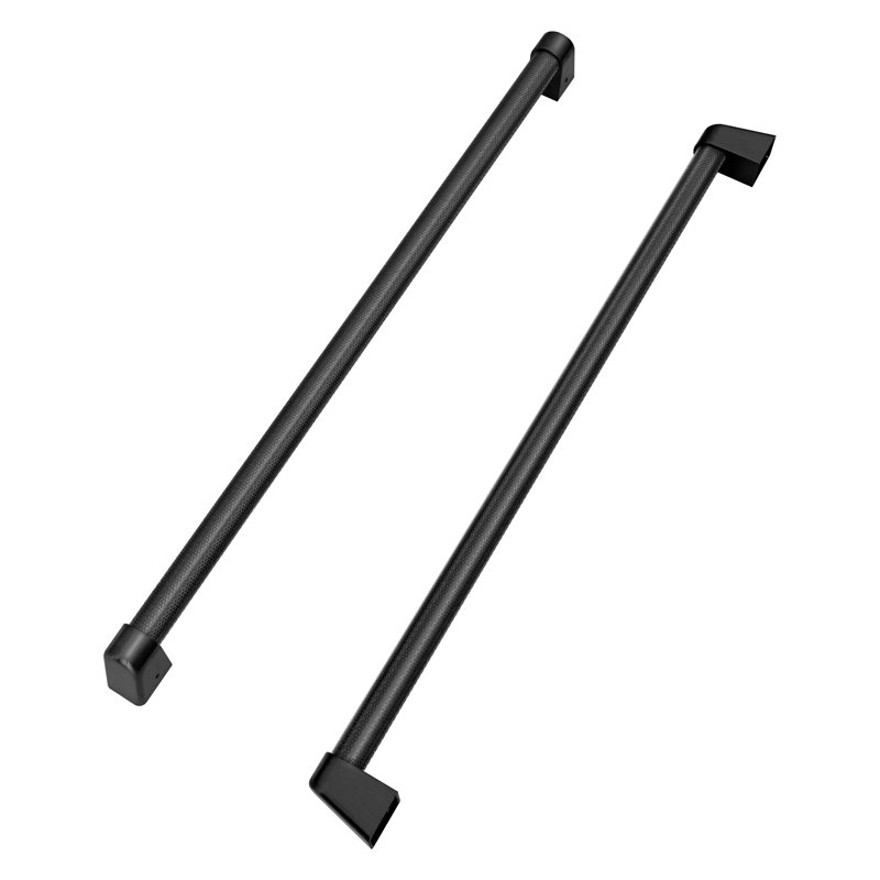 ZLINE 36 in. French Door Refrigerator Helix Handles (Set of 4) in Black Stainless Steel, Black Stainless Steel