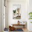 Très grand miroir de salle de bain rectangulaire moderne avec cadre en aluminium, parfait pour les reflets clairs et les options de montage polyvalentes