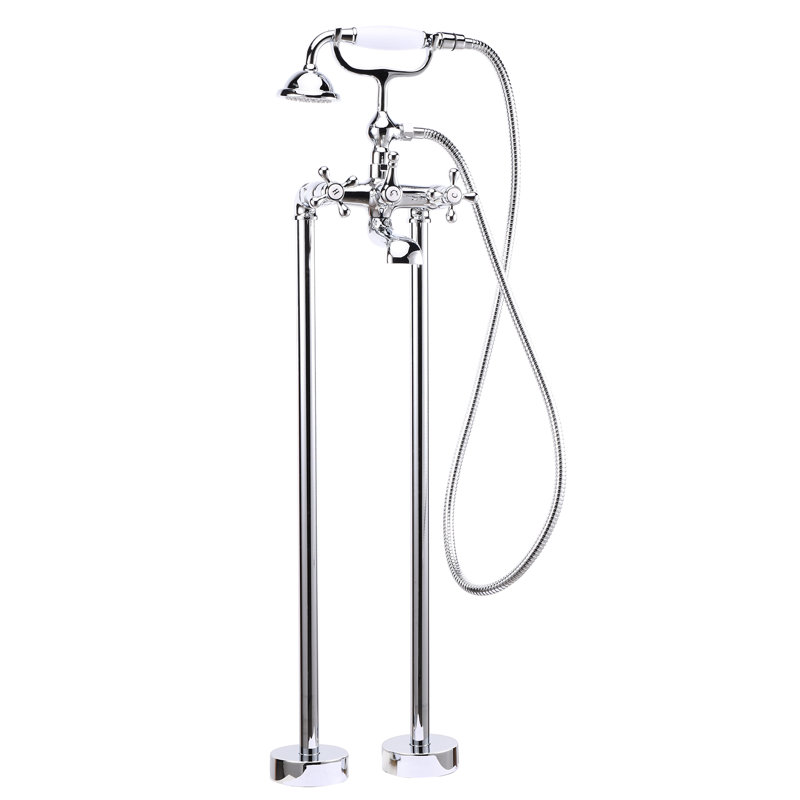Robinet de baignoire sur pattes à deux poignées