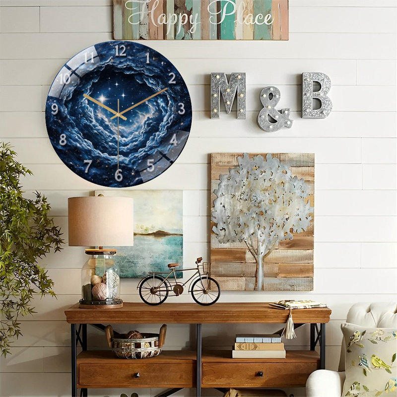 Horloge murale 12 po Space