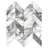 Touche Chevron 11-3/4 In. X 12-1/4 In. Porcelain Mosaic Tile-112523361