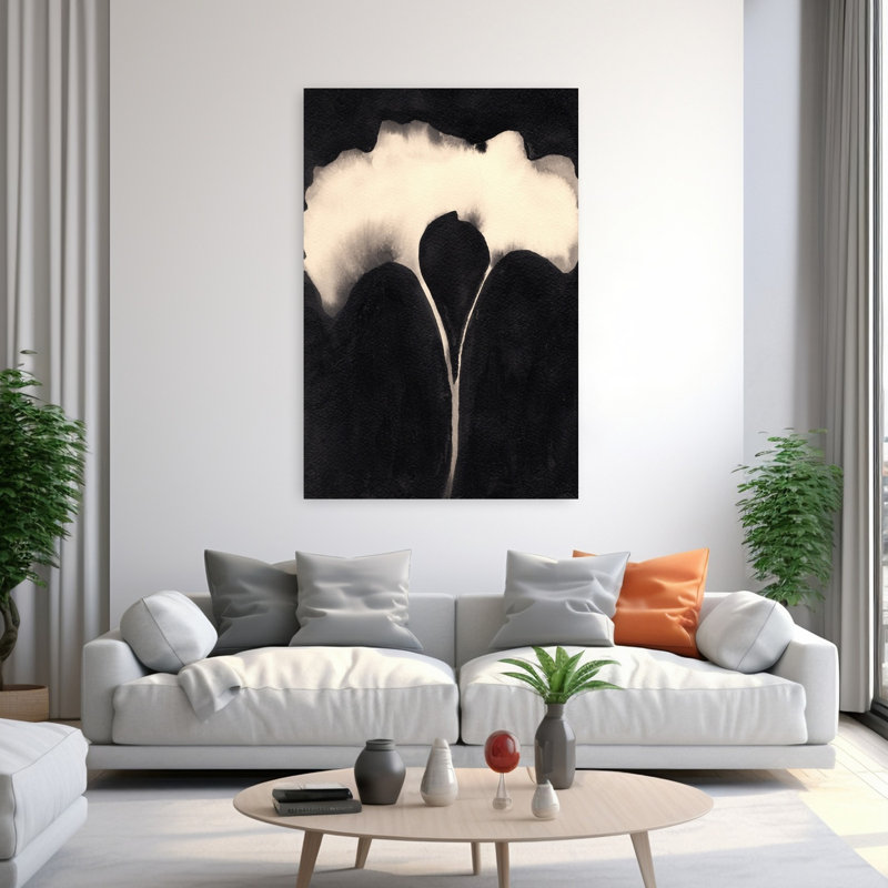 Art contemporain contemporain, arbre délicat abstrait, H 60 po x l 40 po