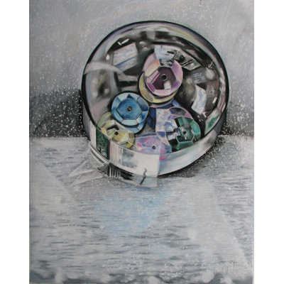 Aura Of The Blue Sequin Painting by Nancy Staub Laughlin
