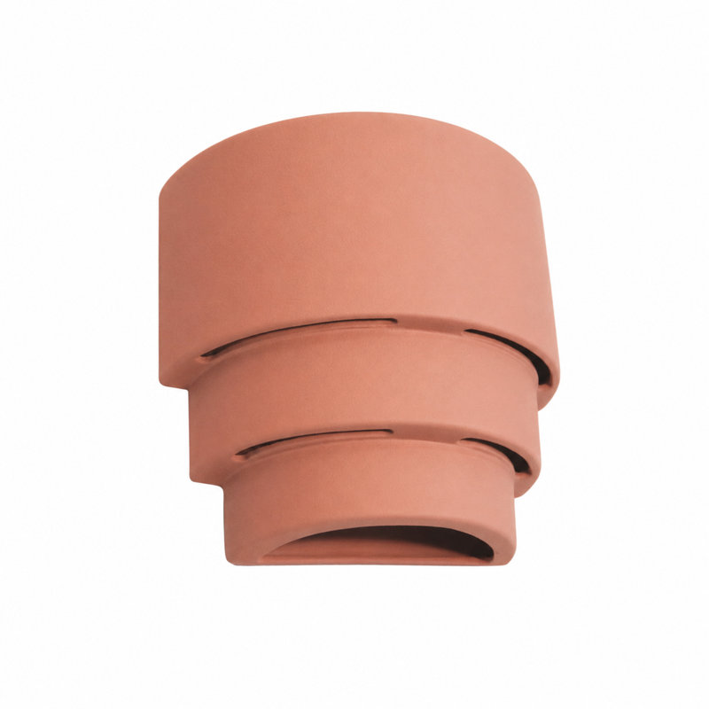 Dara Ceramic Flush Mounted Sconce, Rose