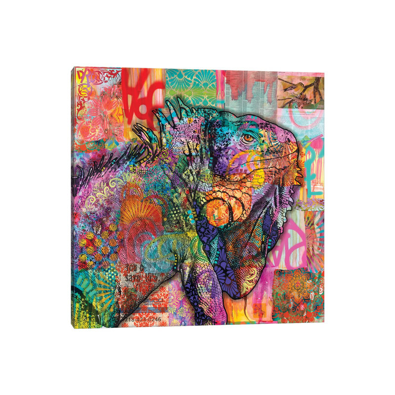 Iguana by Dean Russo - Wrapped Canvas Gallery-Wrapped Canvas Giclée, 30.48 cm H x 30.48 cm W
