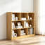 Bibliothèque ouverte en bois à 3 niveaux avec 8 compartiments, meuble de rangement multifonctionnel pour salon et bureau, vitrine autoportante pour organiser les livres et la décoration