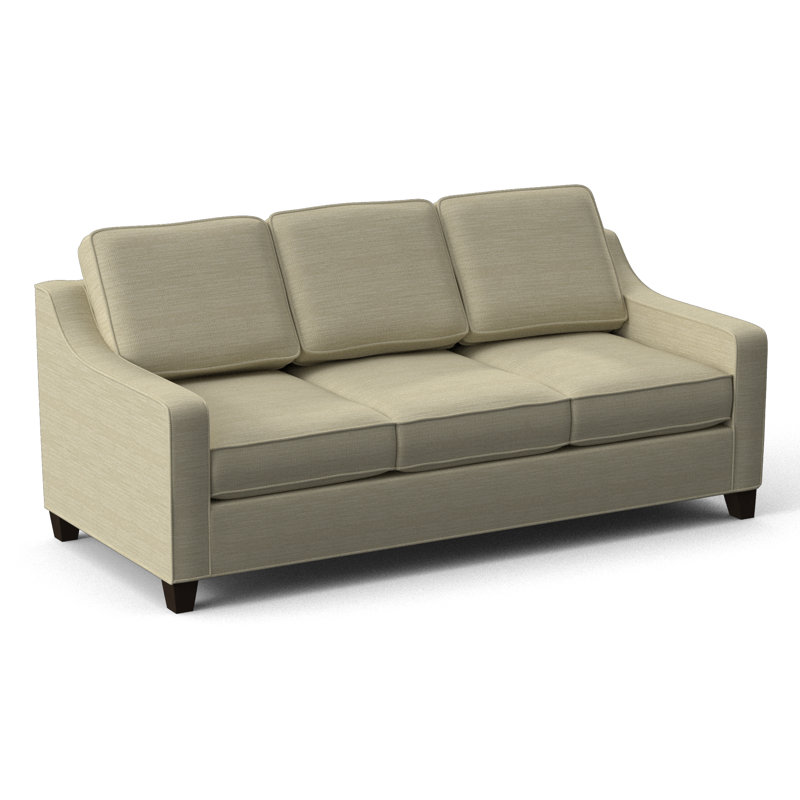 Clark 82" Square Arm Sofa Bed Sleeper with Reversible Cushions, Cafelle, Hybrid, Fluff Pearl