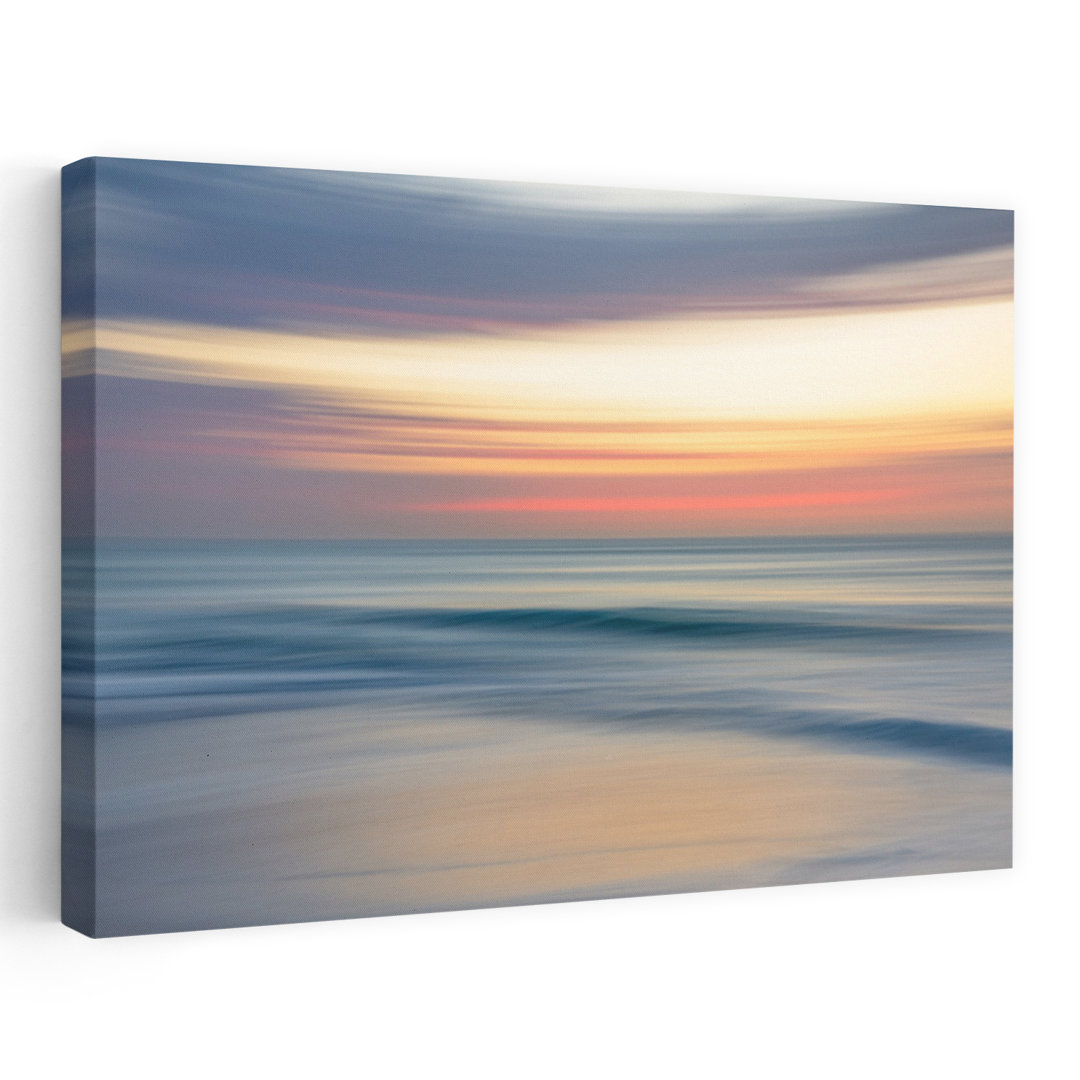 Soft Pastel Ocean Abstract Dreamy Peaceful Ocean Seascape Wall Art Print
