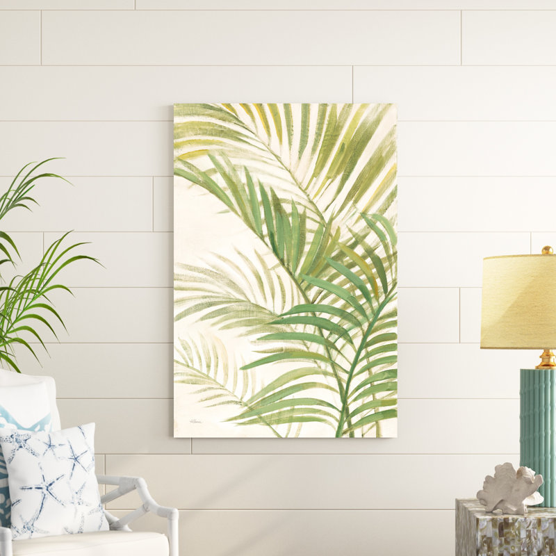 " Palms I Bright " by Albena Hristova, 48" H x 32" W x 1.25" D