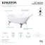 Baignoire sur pattes en fer en forme de D 67 po Kingston Brass Aqua Eden (perceuse de robinet de 7 po)-48454991