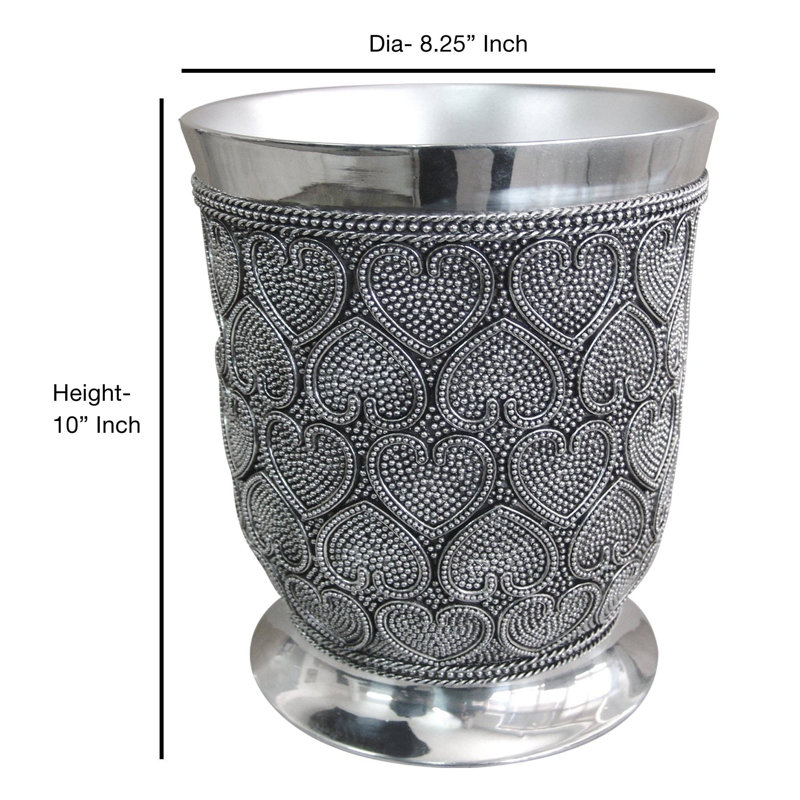 Oneita Resin Wastebasket | 7QT | Silver