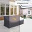 Housse pour canapé de patio droite en fer de 76 po de large Lucier