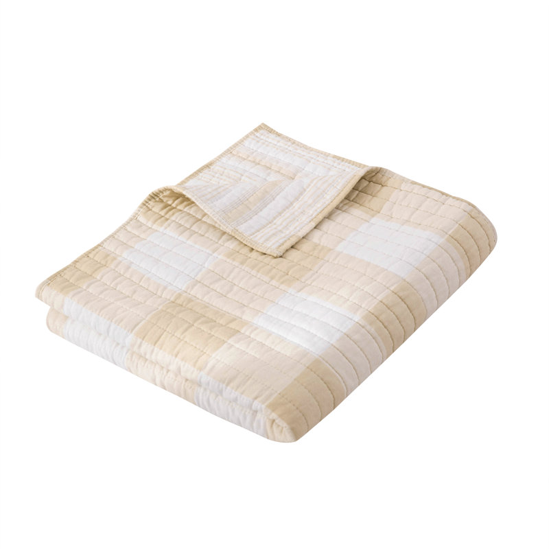 Camden Taupe Quilted Throw