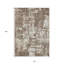 Tapis d'extérieur lavable abstrait brun et beige 10 pi x 14 pi