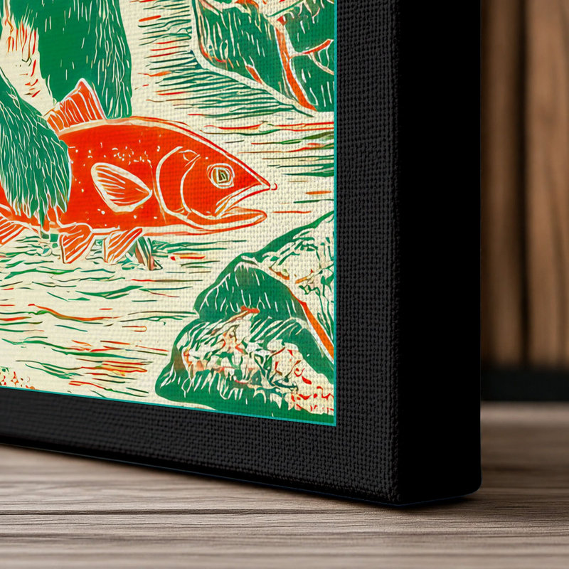 Bear In Woodland Rustic - Print, 24x16 - 61.0 x 40.6 cm, Black Border