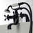 Kingston Brass Kingston Three-Handle 2-Hole Deck Mount Clawfoot Tub Faucet with Handshower-53502164