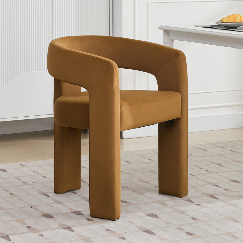 Dalpat Iron Arm Chair, Brown Velvet