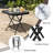 Square Glass Outdoor Folding Side Table-1872010577
