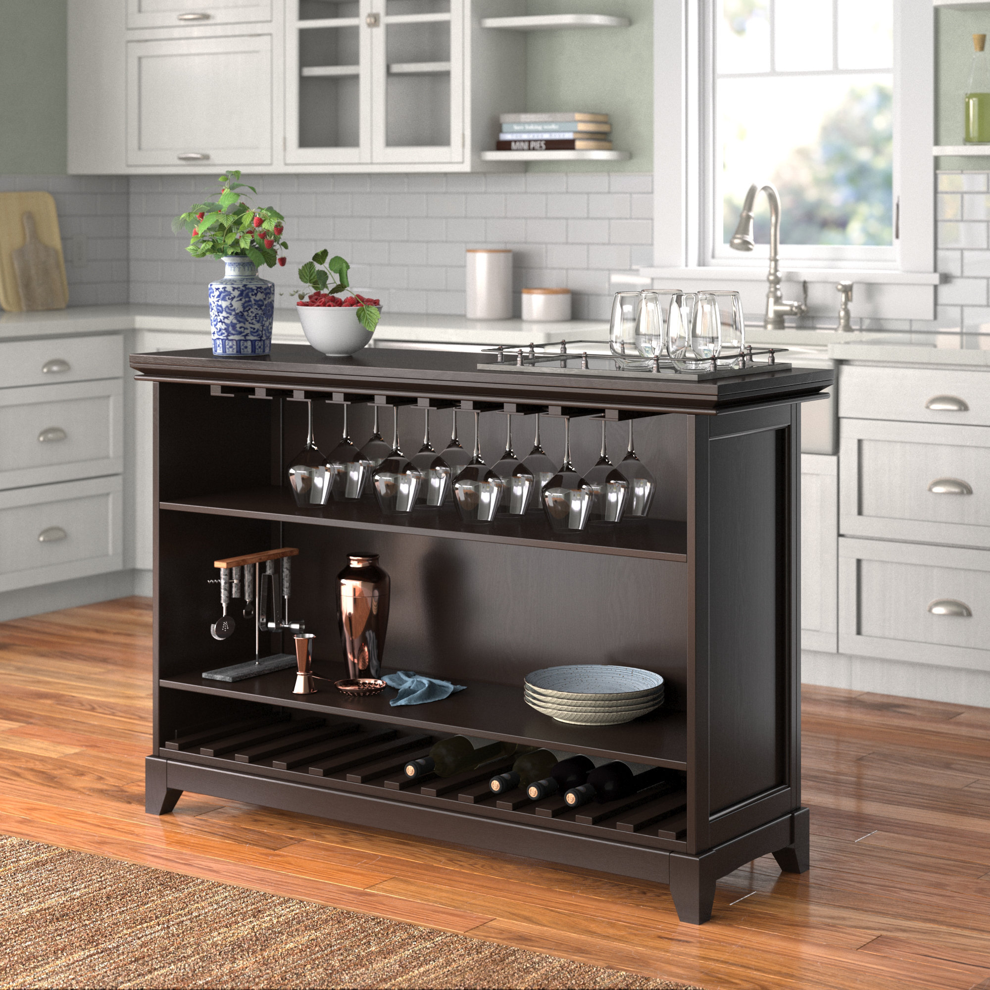 Andover mills zahara bar with wine storage new arrivals