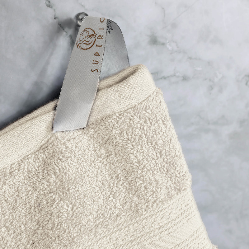 Essuie-mains luxueux en coton doux et très absorbant, Amande
