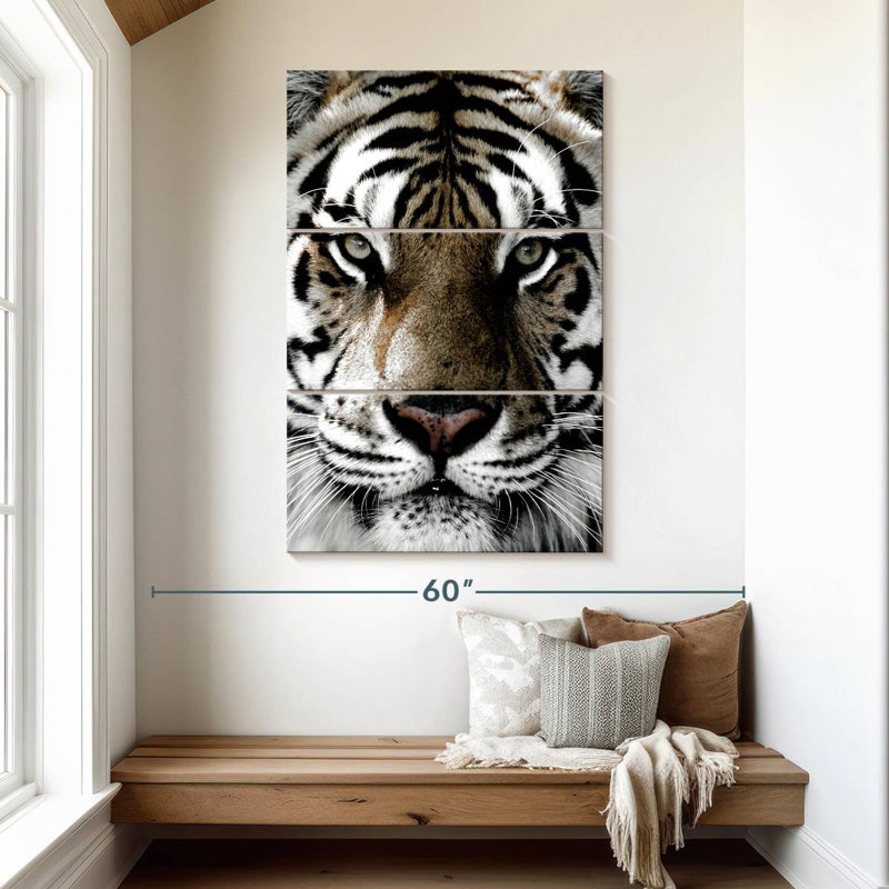 Brampt White Tiger Gaze, 50" H x 32" W