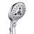 Lift-Up Diverter Bathtub Faucet With 6 Settings Handheld Shower In Chrome-121108156