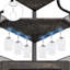 Wine Bottle & Glass Rack Black-456737117