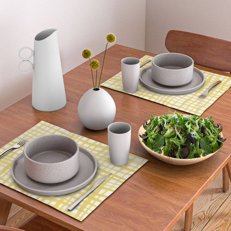 Cotton Gingham Rectangle Placemat