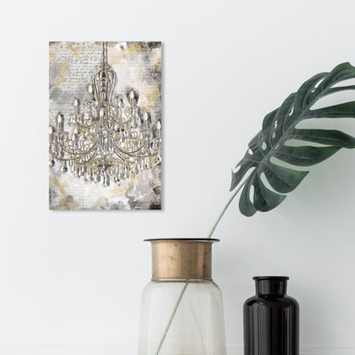 «Fashion and Glam Calligraphy Chandelier» - Impression sur toile