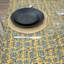 Housse de table moutarde à motif floral imprimé à la main, Jaipuri Jaal, jaune-872025403