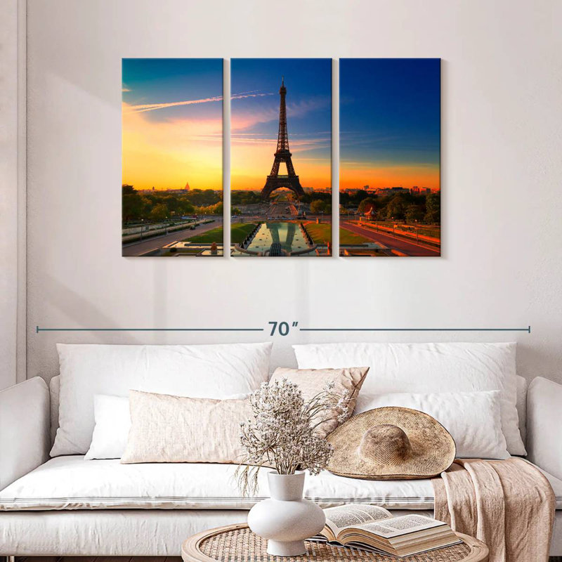 Rorry Eiffel Tower At Sunrise, 28" H x 45" W