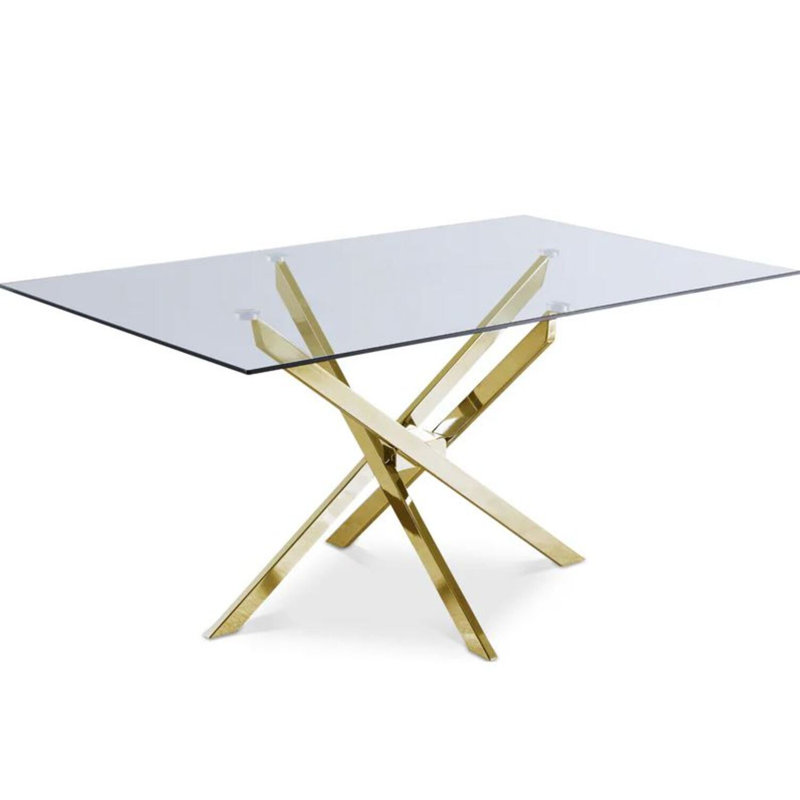 Table de salle à manger Arias, Doré