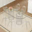 Ensemble table et chaises. Table de salle à manger ovale en verre trempé de 180 cm.-720816644-720816642