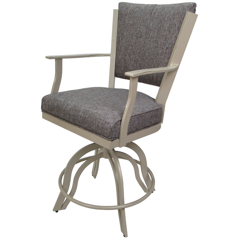 Tabourets de comptoir en métal Custom, Beige, Gris Mojave, Tabouret de bar (siège d'une hauteur de 30 po)