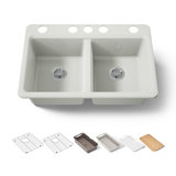Riverby® 33" undermount double-bowl workstation kitchen sink