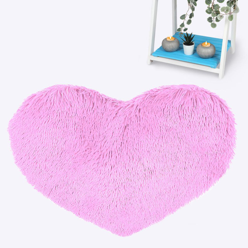 Lonaravale Solid Colour Faux Fur 65cm X 65cm Area Rug
