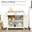 Buffet Farmhouse, armoire à café avec porte de grange et tablette réglable-915200075